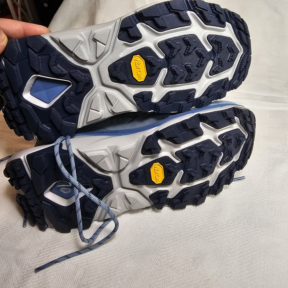 Hoka Gray and Blue Trail Boots - Picture 5 of 8